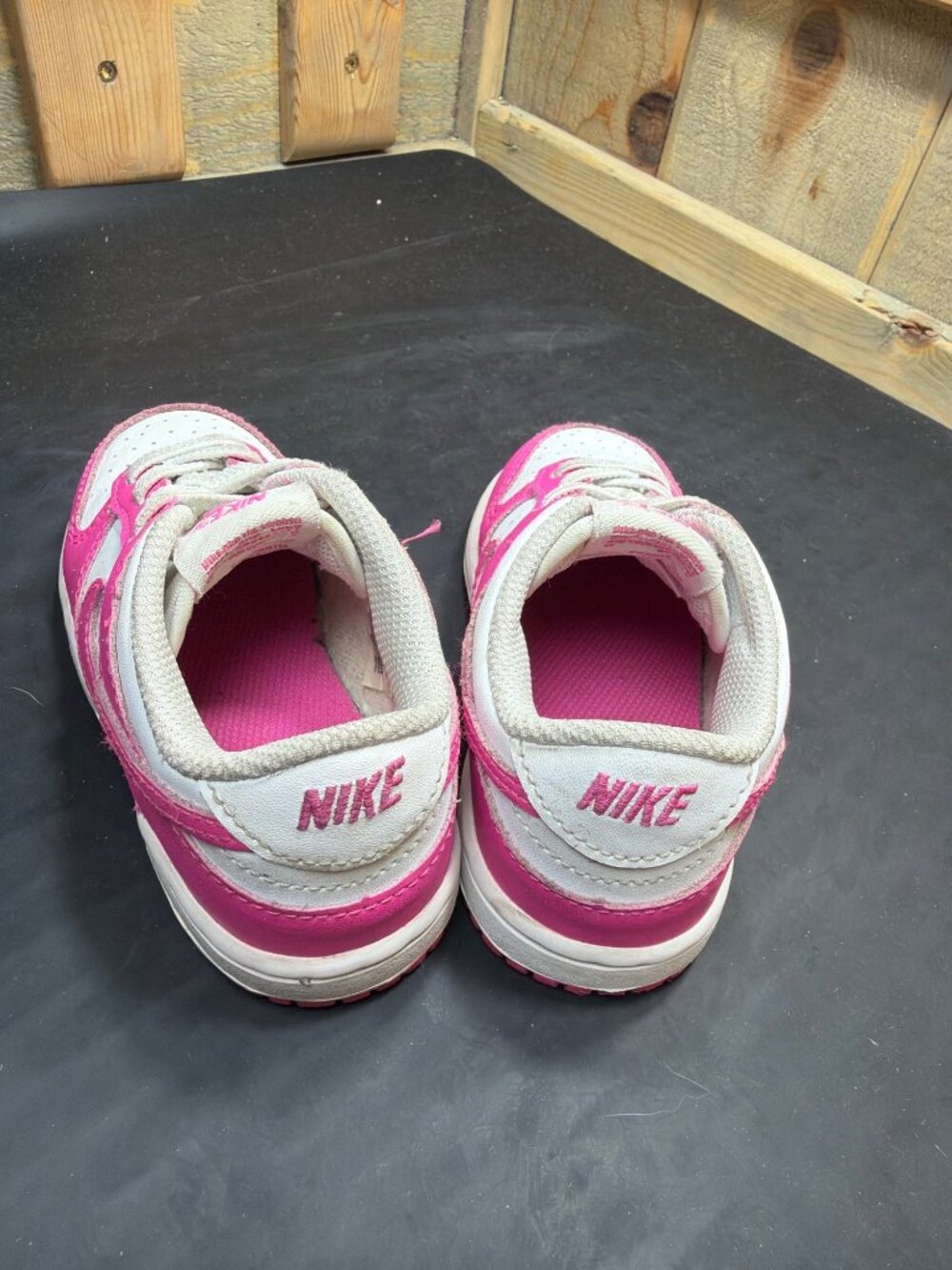 Nike Dunk Low Toddler Girls Shoes Pink White FB9107-102 Size 7.5C / EUR 25 - Picture 5 of 8